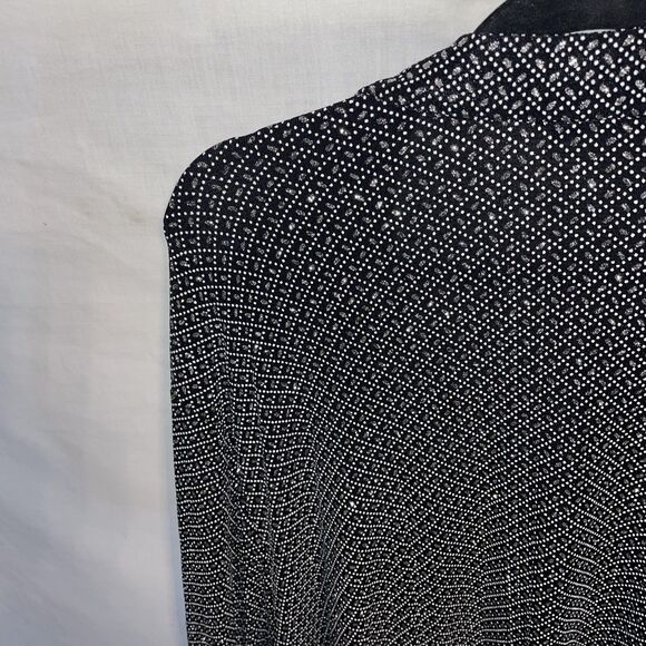 MSK Women’s Pullover Dressy Top Size 5XL Black Silver Sparkle Going out NWT - Picture 12 of 13